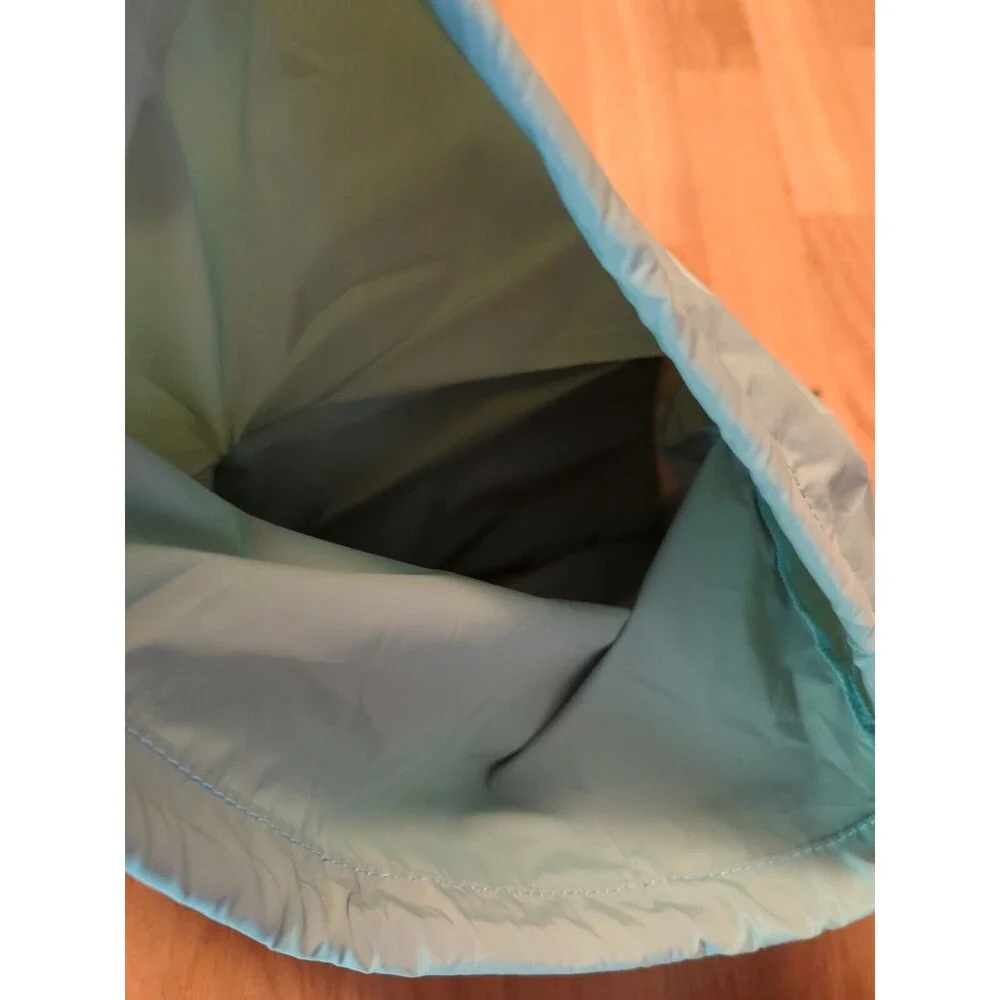 Caraa Drawstring Cinch Bag Backpack Green Packable Travel Pouch Zipper
